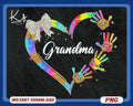 Mom Grandma Colorful Heart Hand Print Personalized Png Heart Coquette Bow Png Mama Heart Png Custom Kid Name Christmas Grandkid Name Png Graphic Tee – Soft Feel · Top Pick For Any Outfit