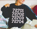 Fayetteville Arkansas Sweatshirt with Fayetteville Zip Codes 72701 to 72704 Cute Northwest Arkansas Shirt of Friend Who Loves Fayetteville Sweatshirt – Premium Graphic · Trending Graphic Apparel