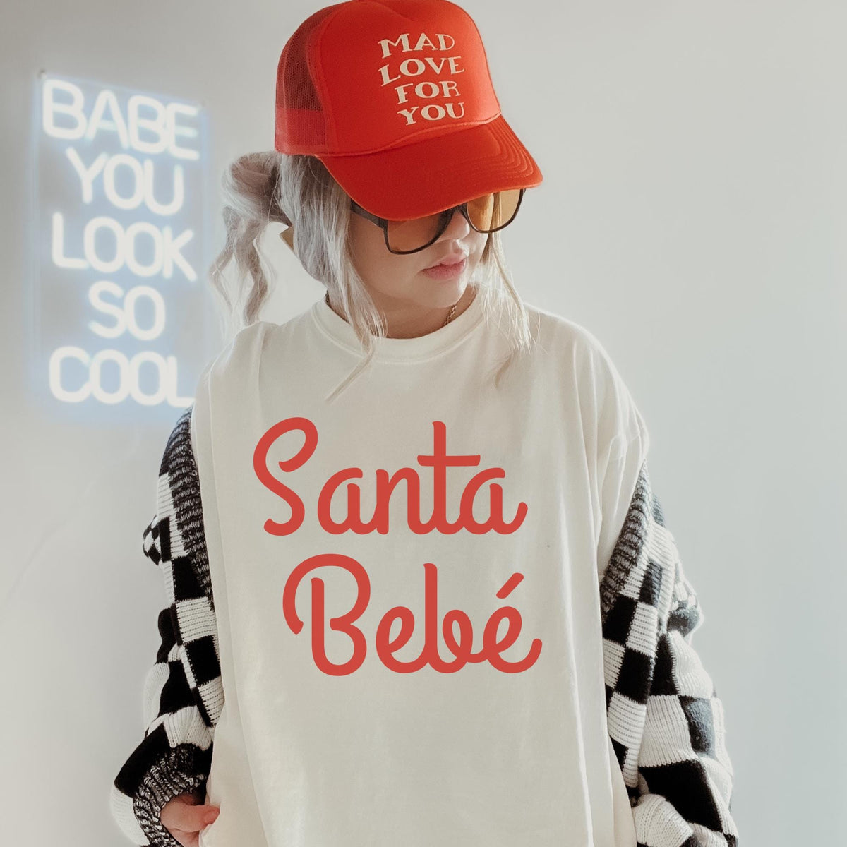 Santa Bebe Shirt Santa Tshirt Funny Santa Tee Xmas Tshirt Xmas Tee Xmas Shirt Gift for Her Funny Christmas Shirt Womens Santa Shirt Graphic Tee – Cozy Vibes · Trending Graphic Apparel