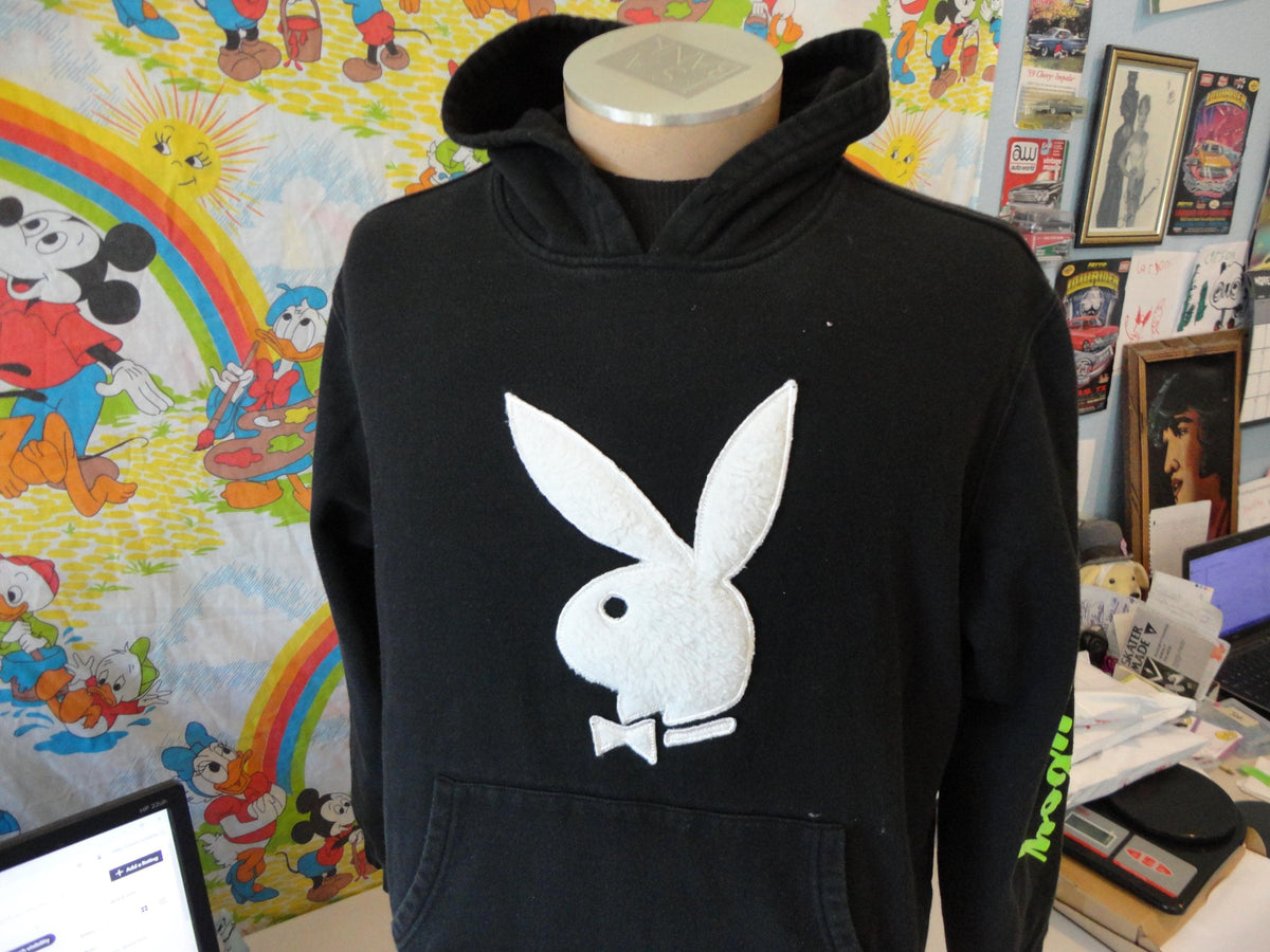 Vintage PLAYBOY Magazine Black Hoodie Sweatshirt M Hoodie – Cozy Vibes · Great Gift For Fans