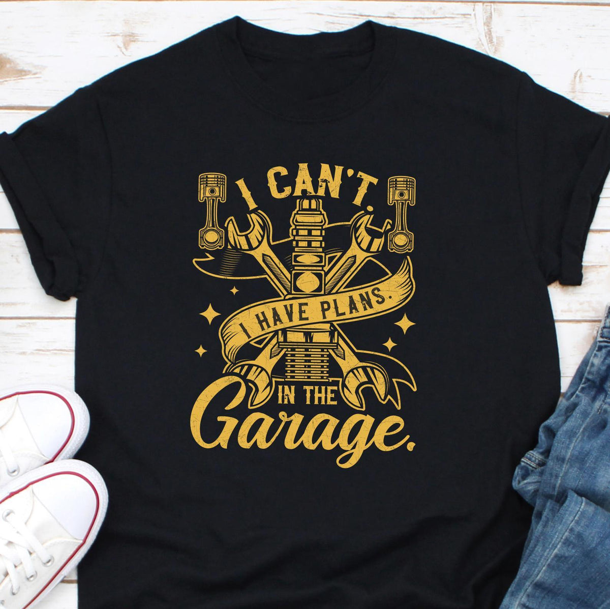 I Cant I Have Plans In The Garage Mechanic Lovers T Shirt Mechanic Gift Idea Car Enthusiast Fathers Day Gift Shirt Graphic Tee – Feel-Good Design · Trending Graphic Apparel
