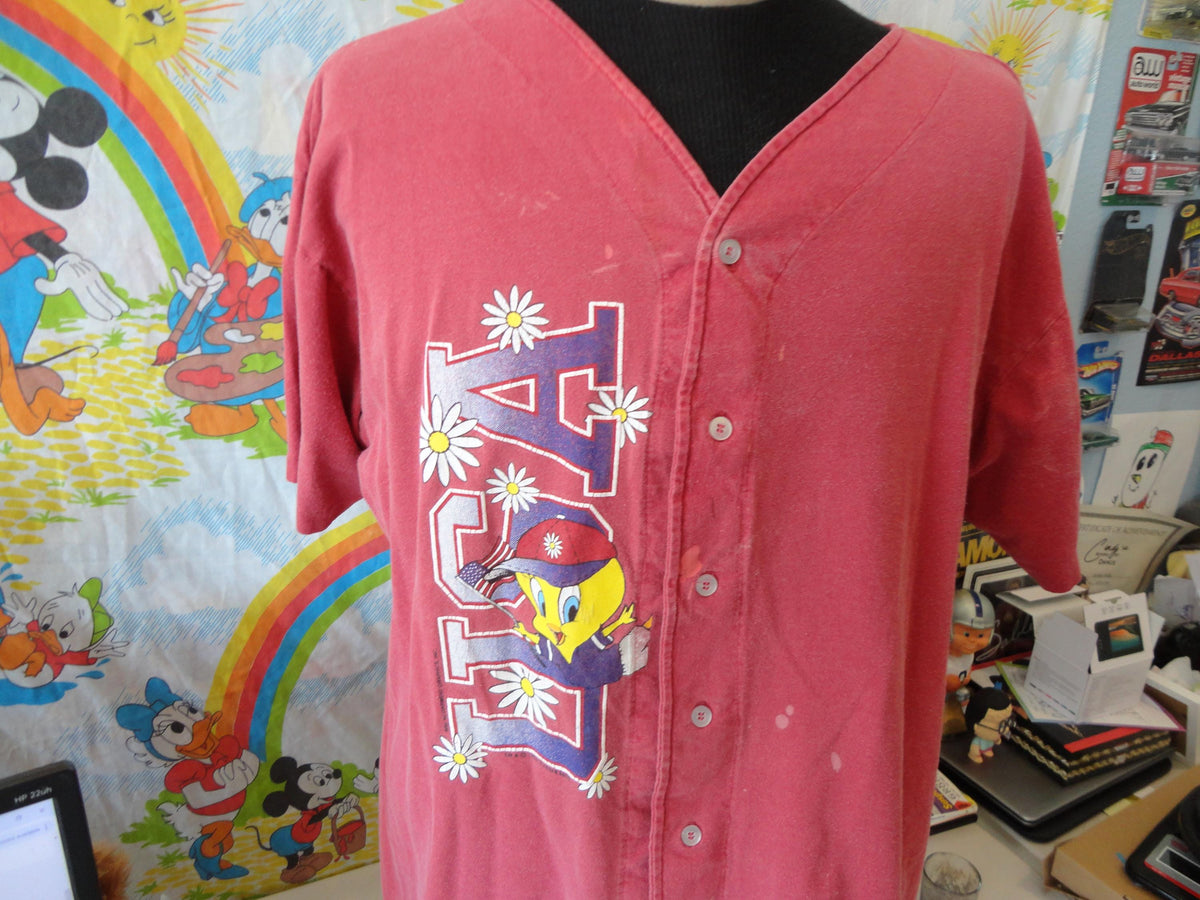 Vintage 9039s Looney Tunes Tweety Bird 1996 USA Baseball Jersey XL Jersey – Fan Favorite · High-Quality Print