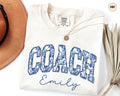 Toile Personalized Coach Shirt Custom Coach GiftCheer Coach Tshirt Coach Name Shirt Gifts for Coach Game Day Shirt Floral Coach Gifts Graphic Tee – Soft Feel · High-Quality Print
