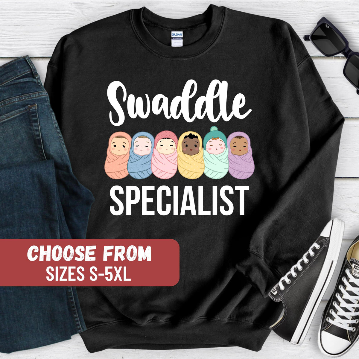 Labor And Delivery Sweatshirt NICU Nurse Sweatshirt Baby Unit Crewneck Nursery Sweatshirt Nurse Sweater Swaddle Specialist Sweatshirt Sweatshirt – Feel-Good Design · Great Gift For Fans