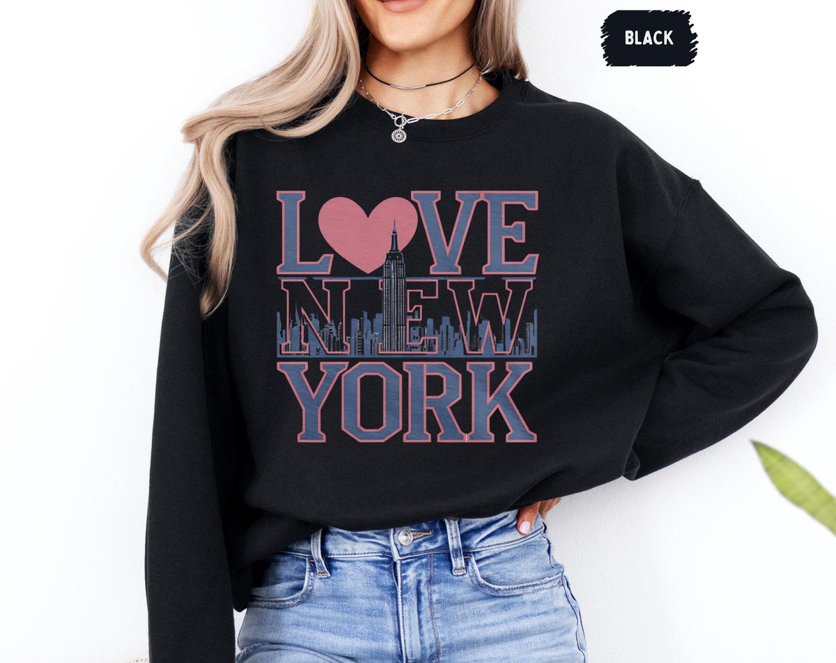 New York City Sweatshirt Unisex Sweatshirt NYC Crewneck Big Apple Pullover Cityscape Jumper Urban Fashion Top Sweatshirt – Bold Style · High-Quality Print