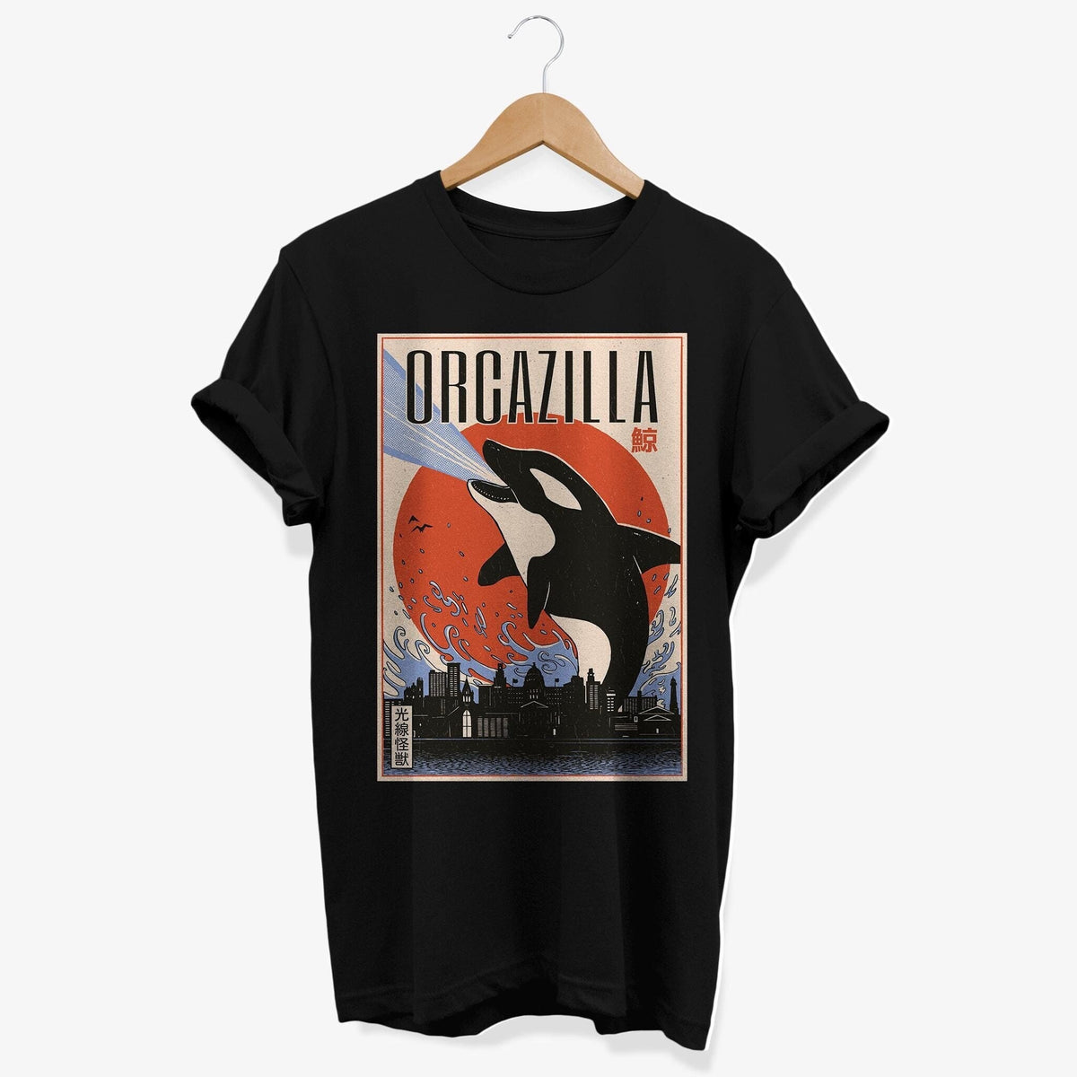 Japanese Monster Orcazilla T Shirt Retro Japan Orca Graphic Tee Apocalyptic Sci Fi Gifts Graphic Tee – Easygoing Wear · High-Quality Print