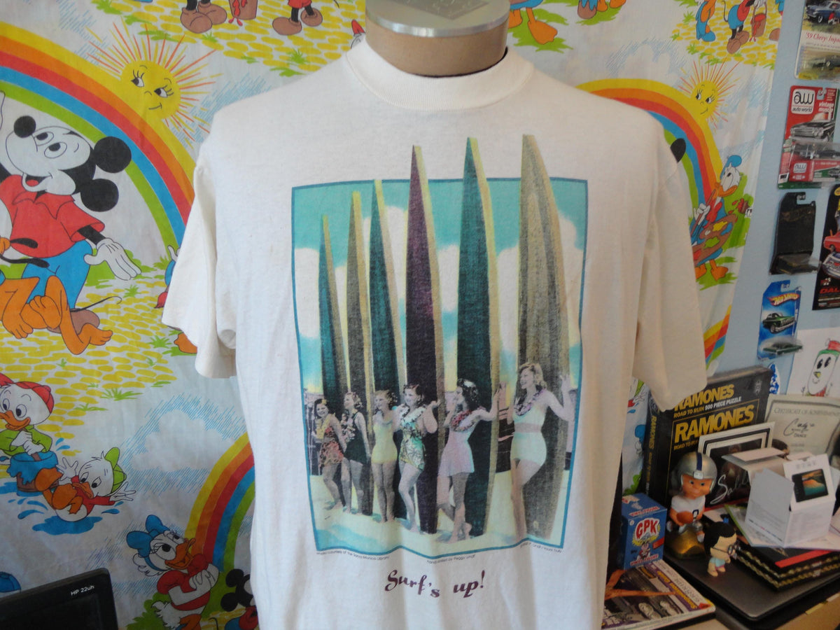 Vintage 9039s Surf39s Up Santa Monica Library Peggy Lindt Hand Tinted T Shirt XL Graphic Tee – Everyday Comfort · Perfect For Daily Wear