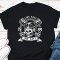 Live Fast Die Last Shirt Biker Shirt Funny Motorcycle Shirt Great Motorcycle Gift or Biker Gift Rider Shirt Rider Dad Shirt Biker Dad Graphic Tee – Soft Feel · Trending Graphic Apparel