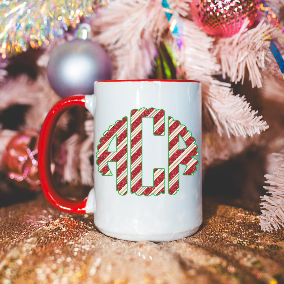 Personalized Monogrammed Coffee Mug Holiday Coffee Mug Christmas Gifts Custom Gift Personalized Gift Gifts Under 30 Graphic Tee – Everyday Comfort · High-Quality Print