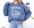 Chicago Skyline Sweatshirt Cityscape Urban Unisex Crewneck Jumper Skyline Graphic Top Chicago Lover Gift Illinois Apparel City Sweatshirt – Feel-Good Design · High-Quality Print