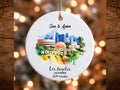 Los Angeles California Design Personalized Ceramic Ornament Custom Christmas Tree Decor Holiday Gift Keepsake Souvenir Home Decor Graphic Tee – Aesthetic Look · Must-Have Style