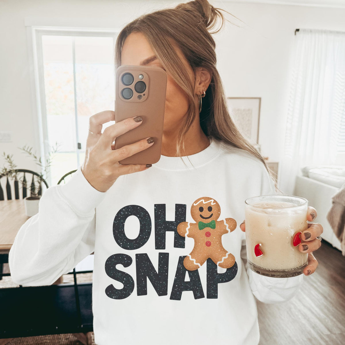 Oh Snap Sweatshirt Cute Gingerbread Sweatshirt Womens Christmas Sweatshirt Merry Christmas Cute Christmas Cookies Sweatshirt Holiday Sweatshirt – Warm & Stylish · High-Quality Print
