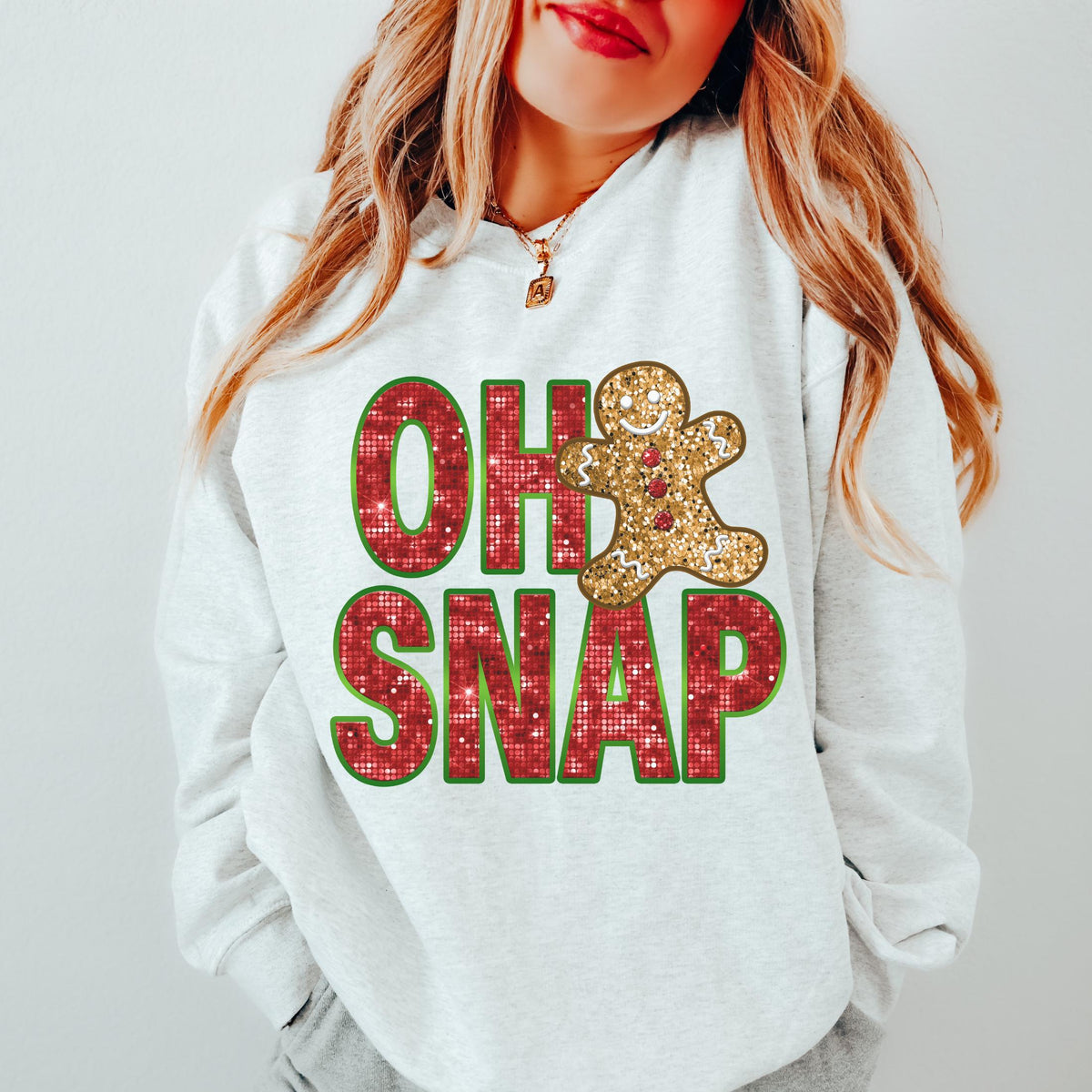 Oh Snap Sweatshirt Cute Gingerbread Sweatshirt Womens Christmas Sweatshirt Merry Christmas Cute Christmas Cookies Sweatshirt Sweatshirt – Cozy Vibes · Top Pick For Any Outfit