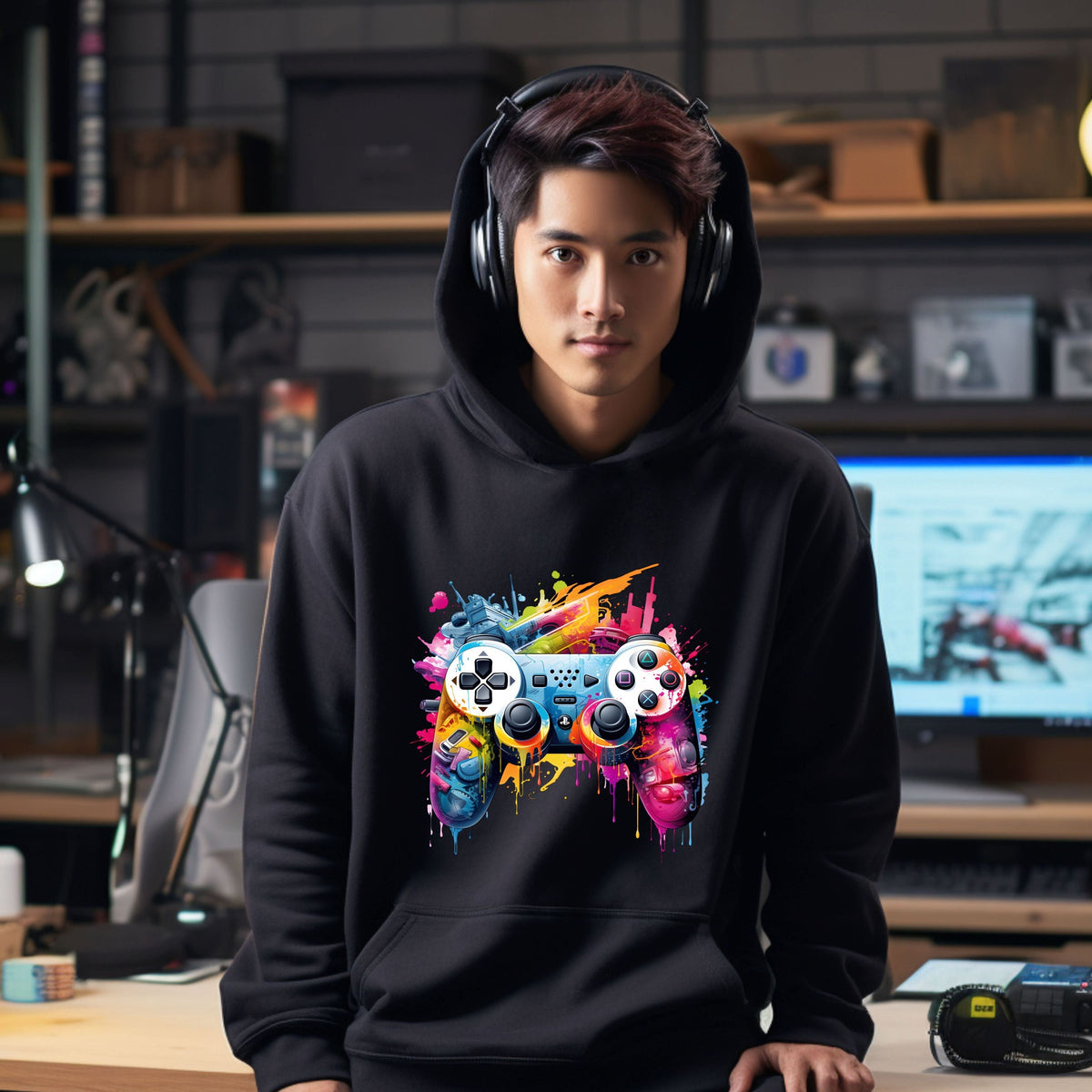 Gaming Hoodie For Gamers Gaming Controller 5 Design Gaming Hoody For Dad Daughter Son Brother Xmas Gifts For Gamers Hoodie – Everyday Comfort · Trending Graphic Apparel