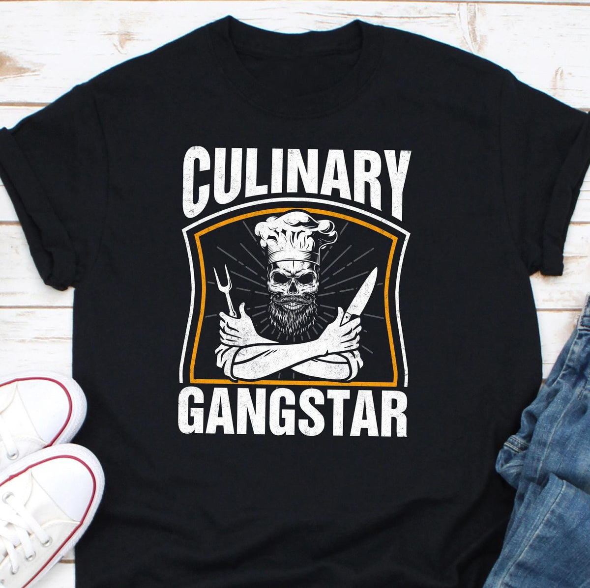 Culinary Gangster Shirt Funny Chef Shirt Funny Foodie Gift Chef Shirt Chef Uniform Shirt Grill Gifts Culinary Teacher Gifts Head Chef Graphic Tee – Premium Graphic · High-Quality Print