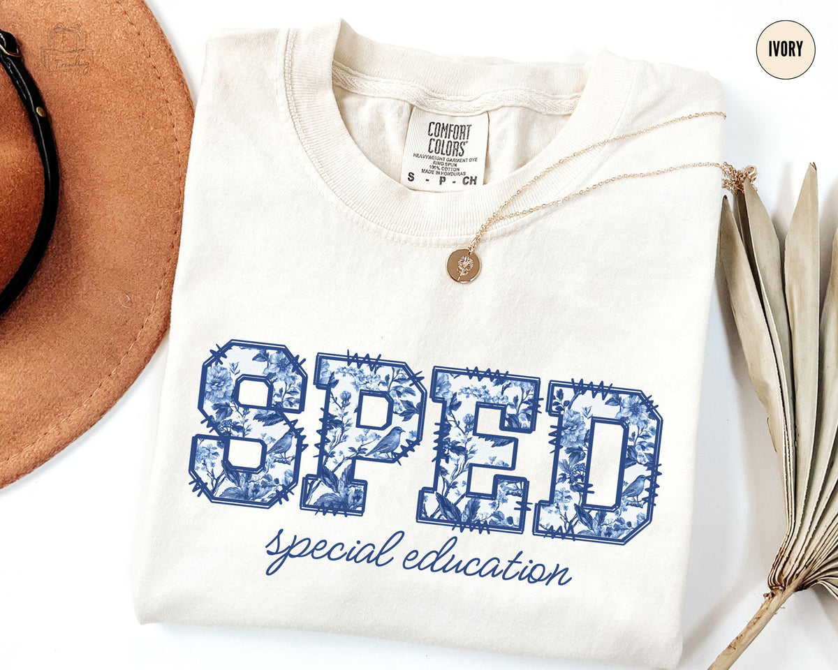Comfort Colors Special Education Teacher Shirt Floral SPED Tshirt Toile De Jouy Teacher Appreciation Gift Special Education Squad Tee Graphic Tee – Easygoing Wear · Top Pick For Any Outfit