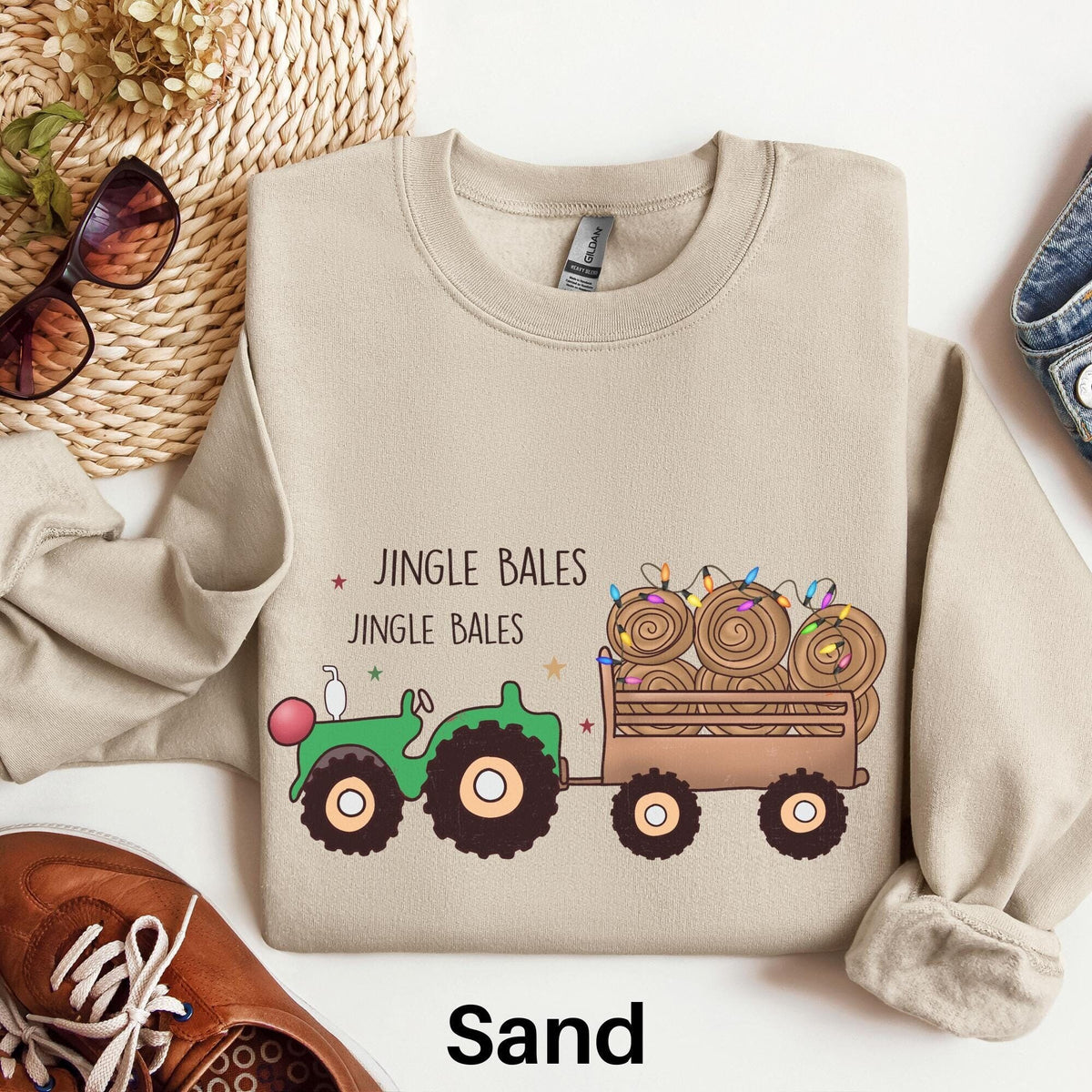 Tractor Christmas Sweatshirt Farm Christmas Sweater Farmer Gift Green Tractor Lover Shirt Farmer Christmas Western Small Town Christmas Sweatshirt – Feel-Good Design · Must-Have Style