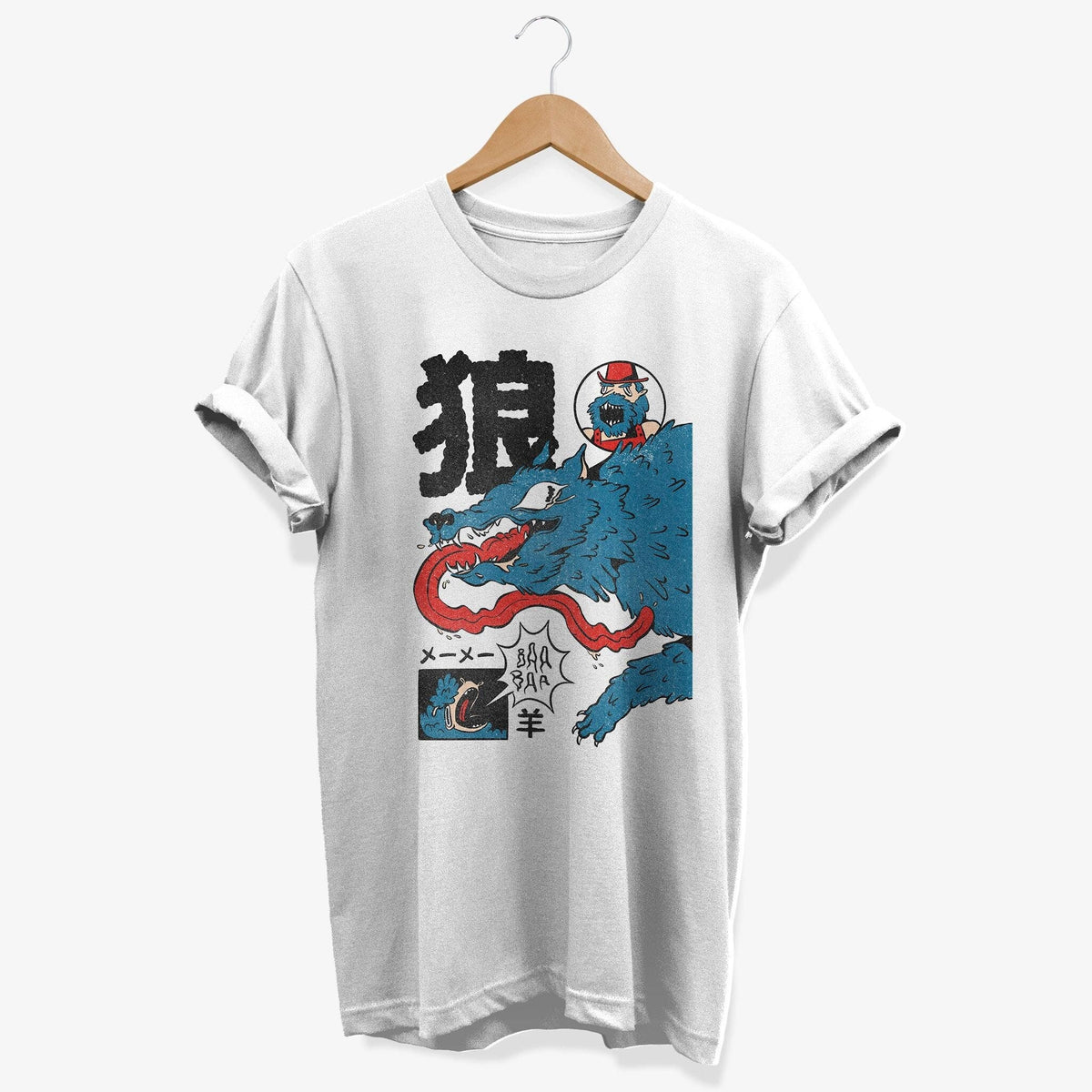 Retro Japan Animal Wolf T shirt Tattoo Art Graphic Tee Japanese Streetwear Fashion Japan Anime Lovers Gifts Graphic Tee – Feel-Good Design · Trending Graphic Apparel