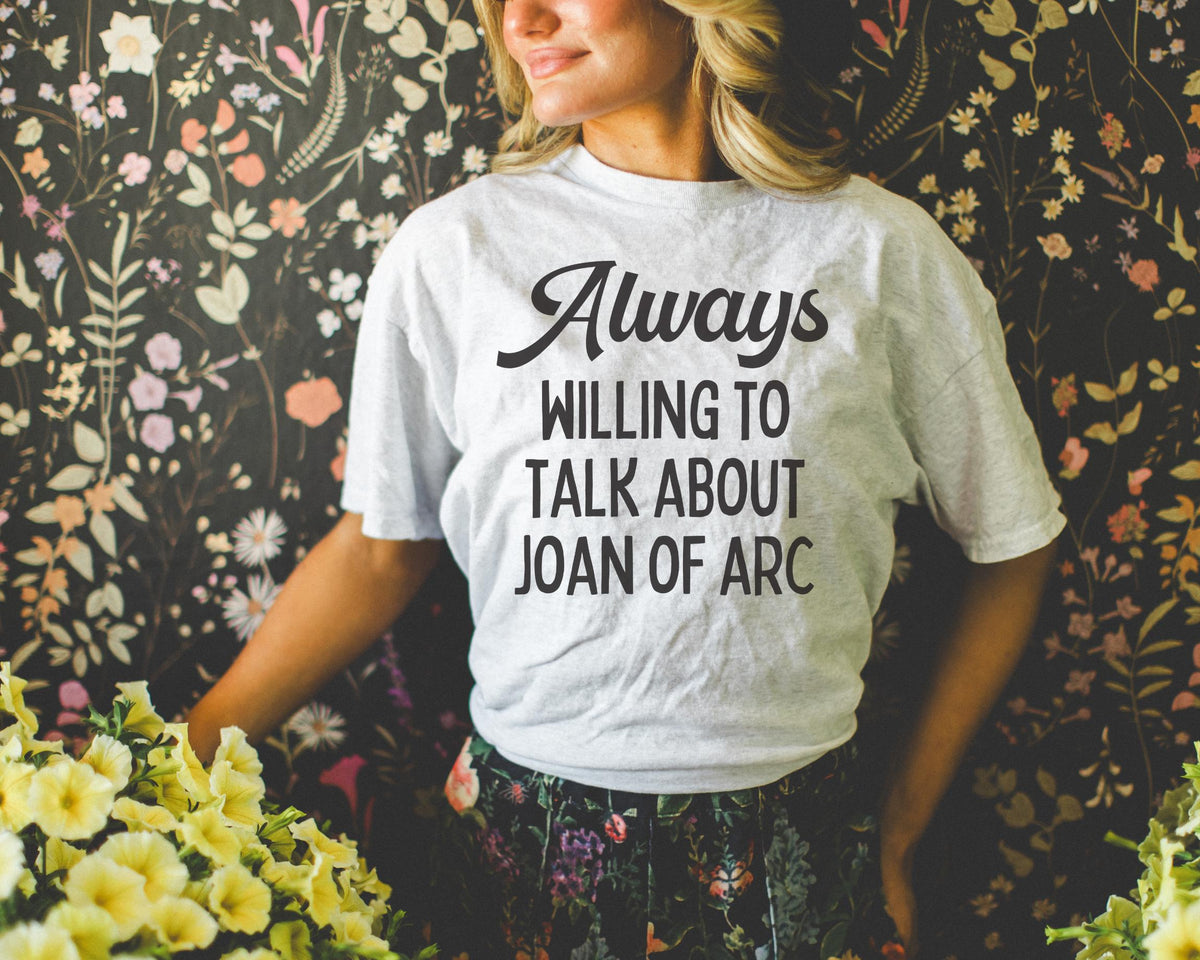 French History Joan of Arc Tee Shirt for Social Studies Teacher History Buff Who Loves 15th Century History Cute European History TShirt Graphic Tee – Easygoing Wear · Perfect For Daily Wear