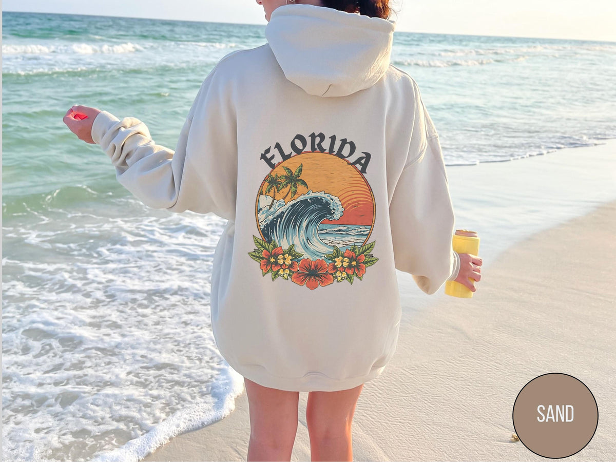 Retro Surf hoodie Florida Beach hoodie Ocean Beach hoodie trendy sweatshirt Siesta Beach hoodie Sarasota Hoodie Vintage Florida Sweater Hoodie – Premium Graphic · High-Quality Print