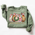 Christmas Chickens Sweatshirt Funny Christmas Shirt Cute Christmas Shirt Holiday Party Shirt Farm Animal Christmas Shirt Sweatshirt – Premium Graphic · Perfect For Daily Wear