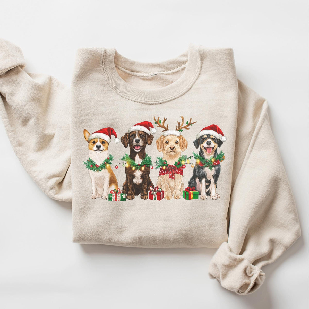 Christmas Dogs Sweatshirt Dog Lover Sweater Holiday Sweater Christmas Shirt Dog Gift Cute Dogs Gift for Dog Lover Dog Mom Shirt Sweatshirt – Easygoing Wear · Trending Graphic Apparel