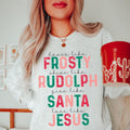 Dance Like Frosty Shine like Rudolph Give like Santa Love Like Jesus Shirt Cute Christmas Sweatshirt Christmas Shirt Sweatshirt – Aesthetic Look · Great Gift For Fans
