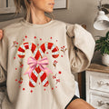 Christmas Sweatshirt Candy Cane Bow Sweatshirt Coquette Bow Sweatshirt Christmas Bow Sweatshirt Cute Christmas Sweatshirt Sweatshirt – Aesthetic Look · Top Pick For Any Outfit