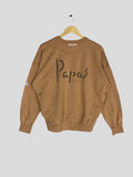 Vintage Papas Maniere De Heming Japan Sweatshirt XLarge 9039s Papas Japanese Designer Crewneck Papas Spell Out Jumper Brown Sweater Size XL Sweatshirt – Premium Graphic · Trending Graphic Apparel