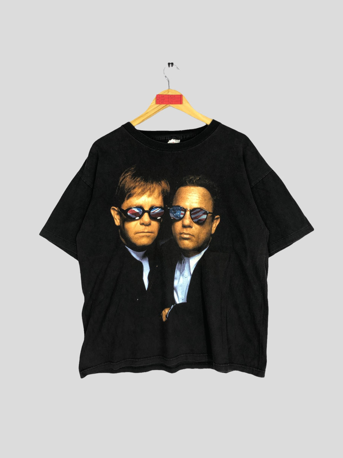 Vintage 9039s Elton John Billy Joel 1994 Concert Tour British and American Flag black T Shirt Adult size XL Graphic Tee – Premium Graphic · Must-Have Style
