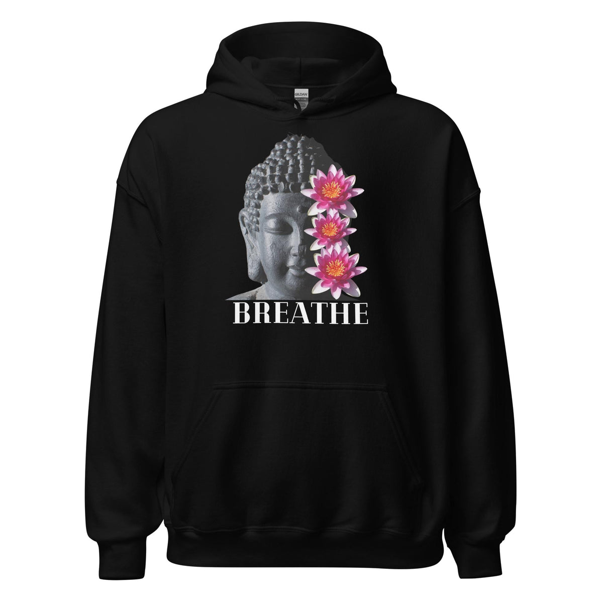 Just Breath Buddha Hoodie Gift Buddhism Hoodie Yoga Meditation Shirts Women Men Minimalist Shirt Buddhist Gift Namaste Tee Hoodie – Warm & Stylish · Must-Have Style