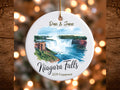 Niagara Falls Ceramic Ornament Personalized Christmas Ornament Holiday Gift Tree Decoration Custom Name Ornament Unique Xmas Bauble Graphic Tee – Warm & Stylish · Great Gift For Fans