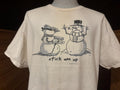 Vintage 9039s Stick Em Up Funny Snowman Christmas Cartoon T shirt XL Graphic Tee – Soft Feel · High-Quality Print