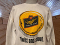 Vintage 9039s Miller Genuine Draft Beer Twist And Shout MGD white Crewneck Sweatshirt XL Sweatshirt – Aesthetic Look · High-Quality Print