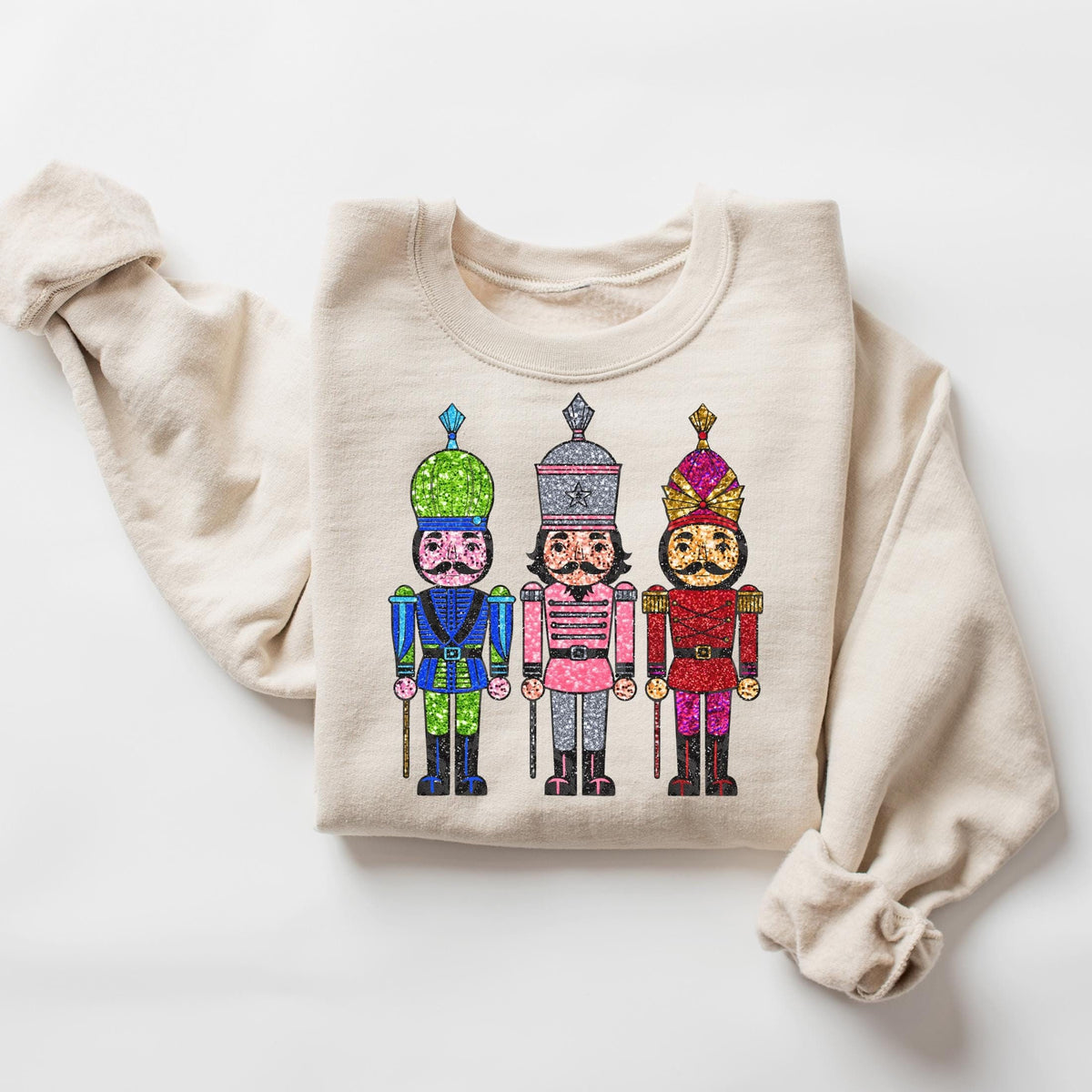 Faux Glitter Nutcracker Sweatshirt Christmas Sweatshirt For Women Nutcracker Sweatshirt Sugar Plum Fairy Holiday Shirt Holiday Sweater Sweatshirt – Soft Feel · Perfect For Daily Wear