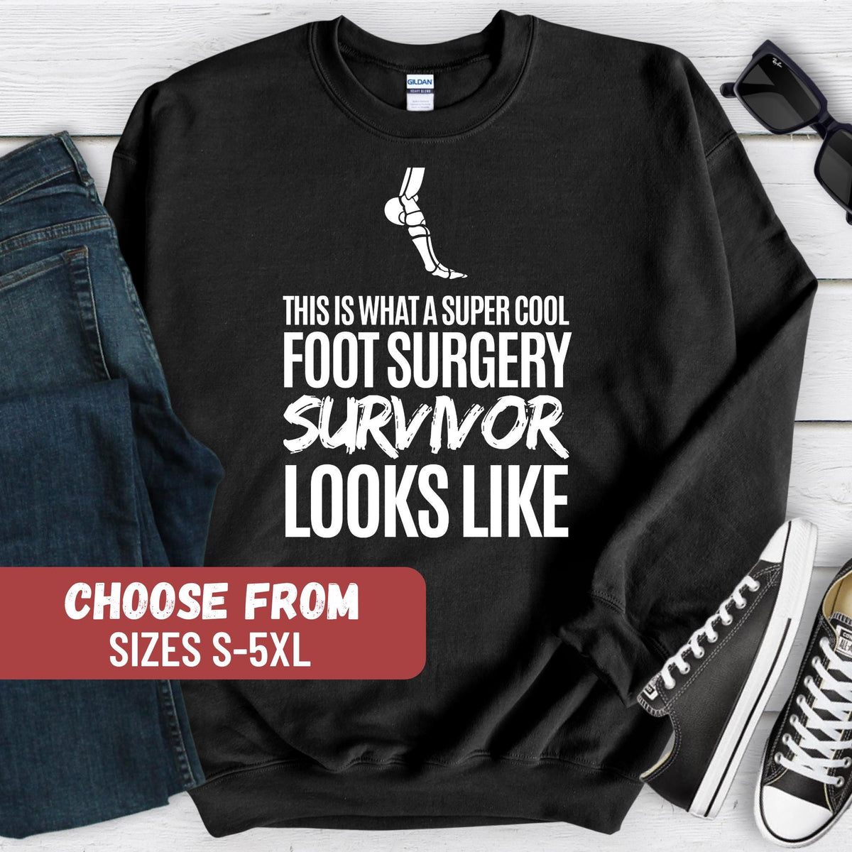 Foot Surgery Sweatshirt Broken Foot Sweatshirt Funny Foot Surgery Sweater Foot Injury Sweater Broken Foot Gift Broken Foot Sweater Sweatshirt – Everyday Comfort · Must-Have Style
