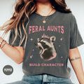 Feral Aunts Build Character ShirtPossum Lover Aunt ShirtCool Aunts Club TshirtVintage Opossum Gift For AuntUnhinged Aunt Graphic Tee – Warm & Stylish · Great Gift For Fans