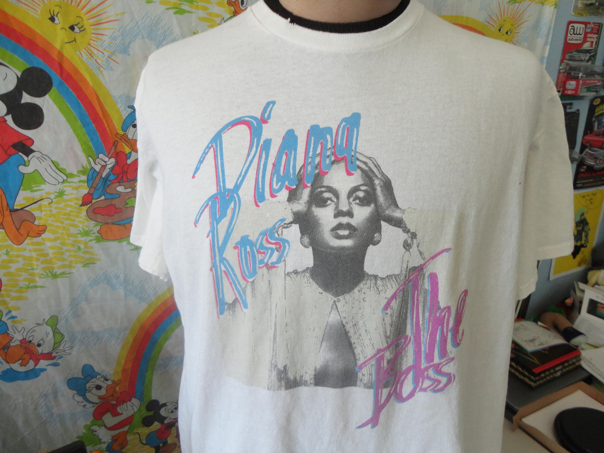 Diana Ross The Boss Music Tee White T Shirt L Graphic Tee – Warm & Stylish · Perfect For Daily Wear
