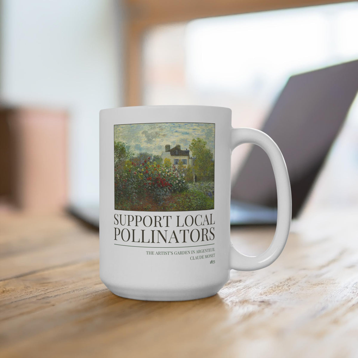 Claude Monet Art History Coffee Mug for Historian Who Loves Gardening Impressionist Historic Art Gift for Mom or Grandma History Teacher Graphic Tee – Easygoing Wear · High-Quality Print