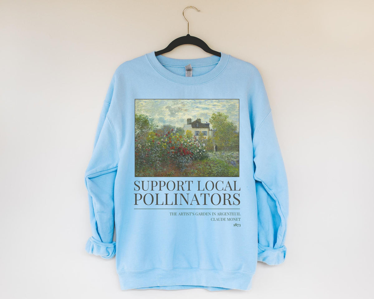 Claude Monet Art History Sweatshirt for Historian Who Loves Gardening Impressionist Historic Art Gift for Mom or Grandma History Teacher Sweatshirt – Everyday Comfort · Trending Graphic Apparel