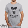 Beer Shirt Beer Goes In Wisdom Comes Out Shirt Beer Lover Gift Beer Shirt Funny Beer Shirt Drinking Shirt Beer Gift for Husband Graphic Tee – Warm & Stylish · Must-Have Style