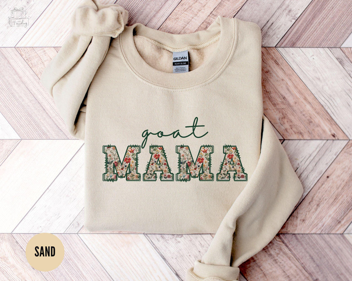 Goat Mom Sweatshirt Goat Lover Gifts for Women Goat Mom Shirt Goat Mom Gift Holiday Gift for Goat Mama Goat Sweater for Mom Goat Gifts Sweatshirt – Warm & Stylish · High-Quality Print
