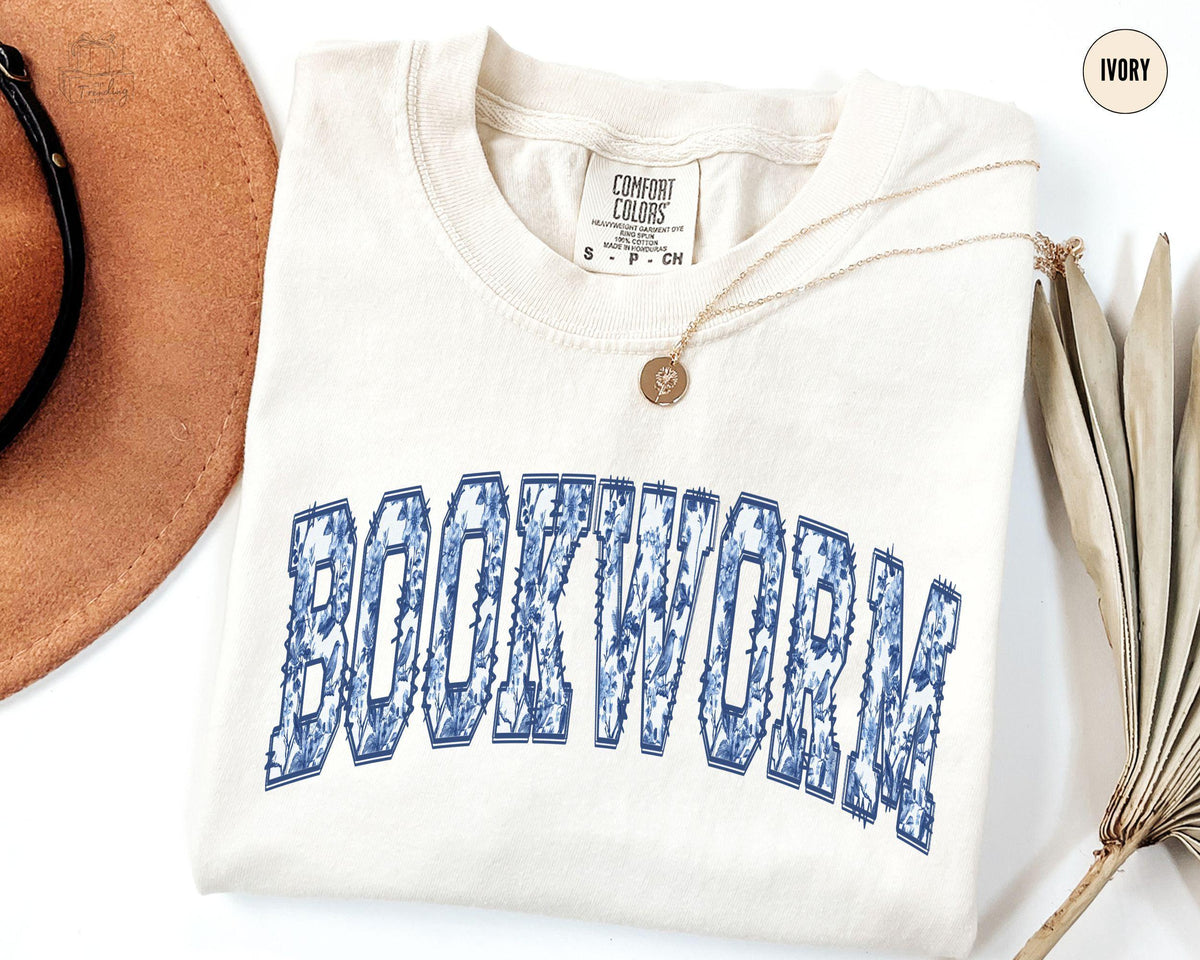 Bookworm Shirt Book Lover Tshirt Bookish Outfit Book Club Clothing Toile Bookworm Tee Reading Teacher Librarian Gift Graphic Tee – Premium Graphic · Must-Have Style