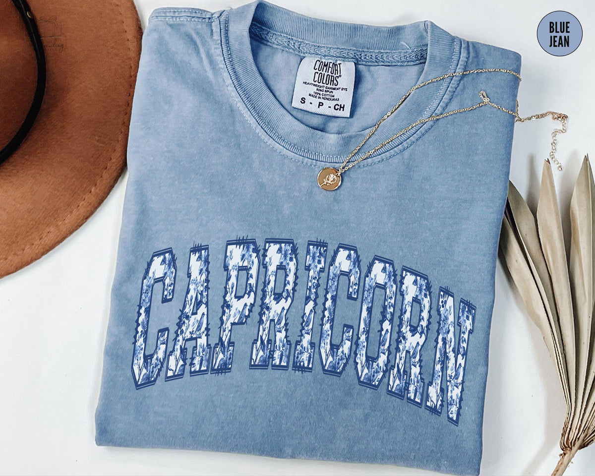 Toile De Jouy Capricorn Shirt Zodiac Sign Tshirt Gift For Capricorn Birthday Gifts Capricorn T Shirt Coquette Astrology Gift For Her Graphic Tee – Bold Style · Great Gift For Fans