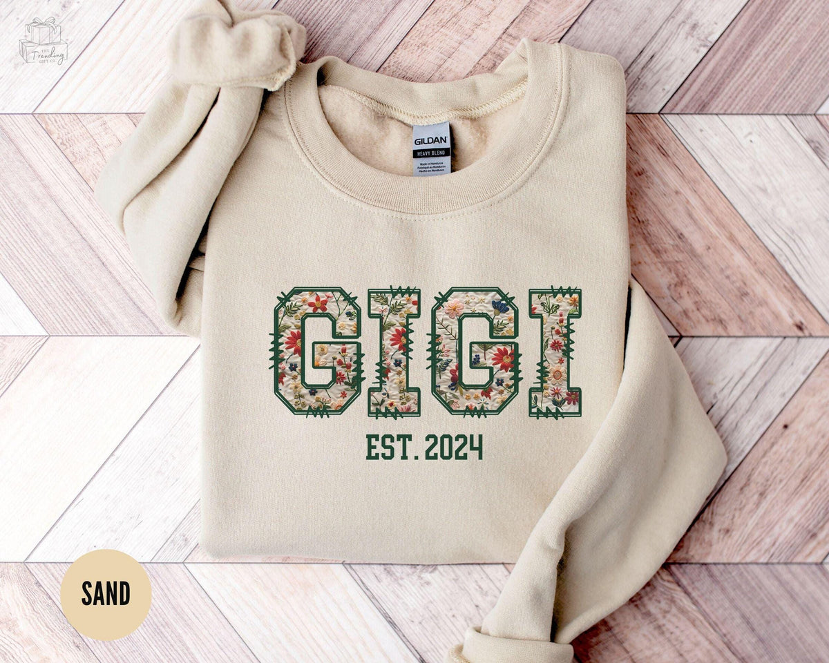 Custom Gigi Sweatshirt Floral Gigi Gifts Gigi Crewneck Mothers Day Gift Grandma Sweatshirt Best Gigi ShirtPersonalized Grandma Sweater Sweatshirt – Fan Favorite · Trending Graphic Apparel