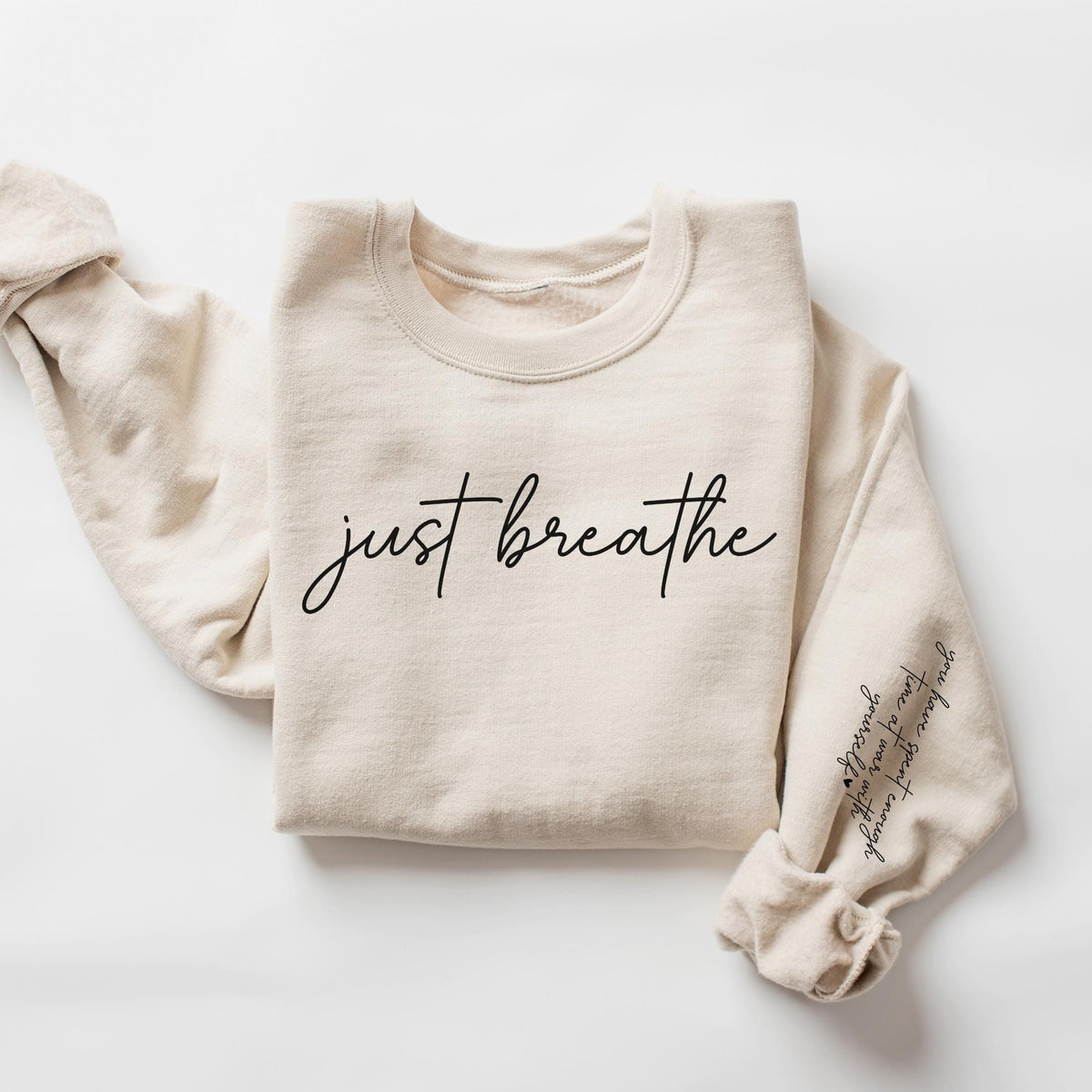 Just Breathe Sweatshirt Mental Health Sweatshirt Keep Going Shirt Mental Health Awareness Shirt Sweatshirt – Feel-Good Design · Must-Have Style