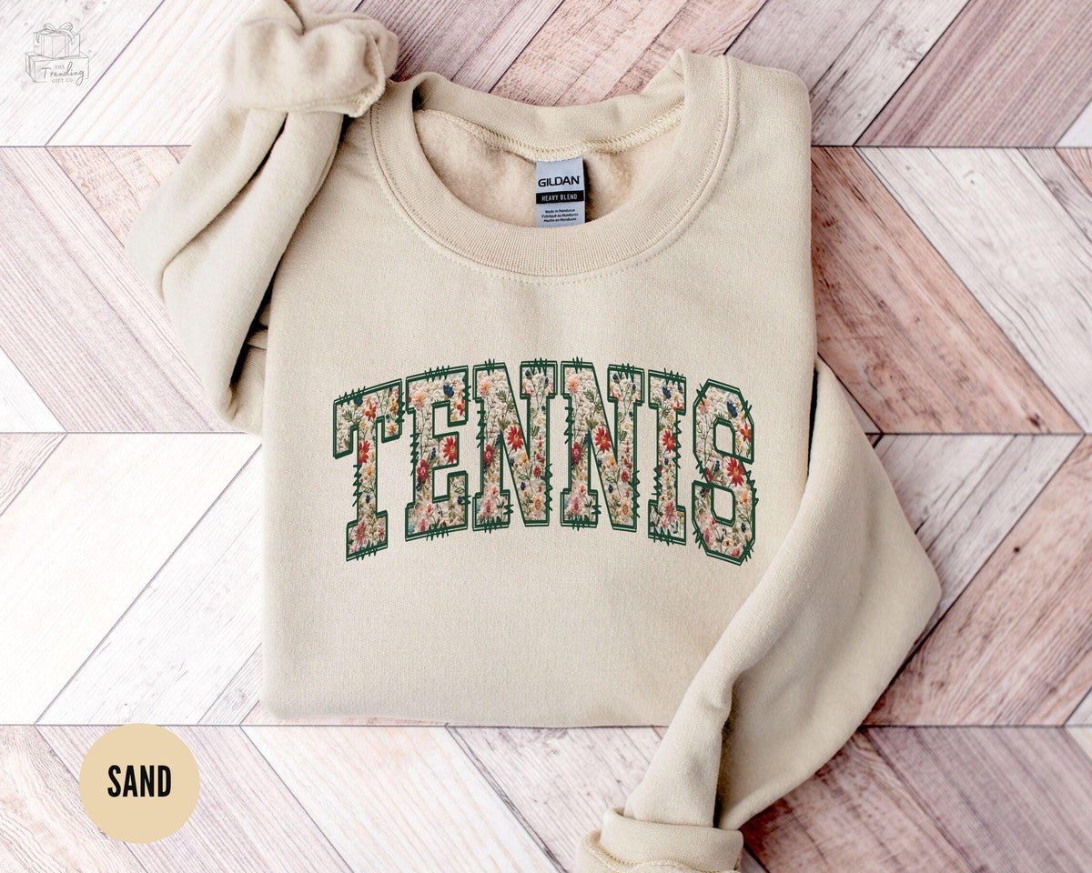 Tennis Sweatshirt Tennis Coach Gift Tennis Pullover Tennis Mom Shirt Tennis Lover Gift Gift For Tennis Player Tennis Team Crewneck Sweatshirt – Everyday Comfort · Great Gift For Fans