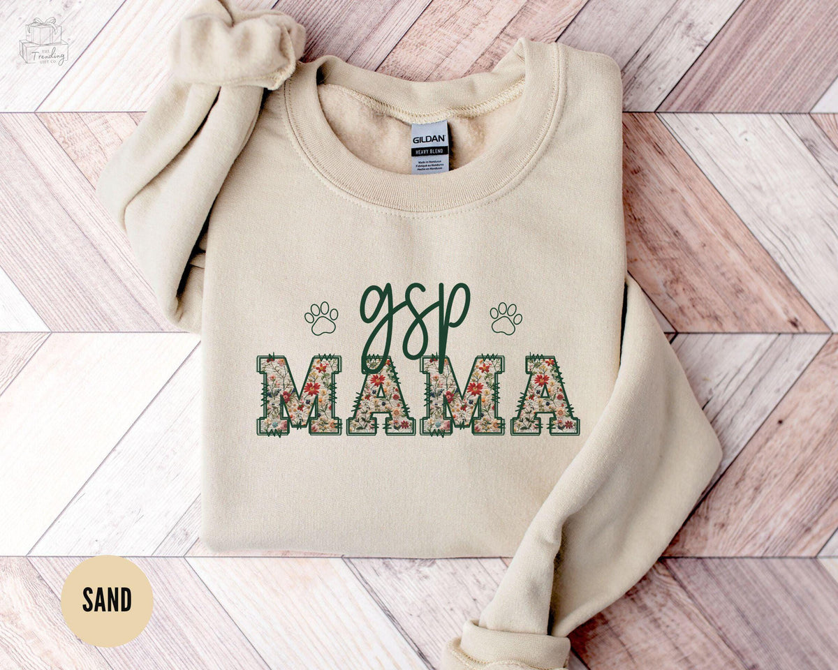 German Shorthaired Pointer Sweatshirt Dog Mama Floral Shirt GSP Crewneck Pointer Dog Mom Sweater Mothers Day Gift New Pet Owner Gift Sweatshirt – Everyday Comfort · Perfect For Daily Wear