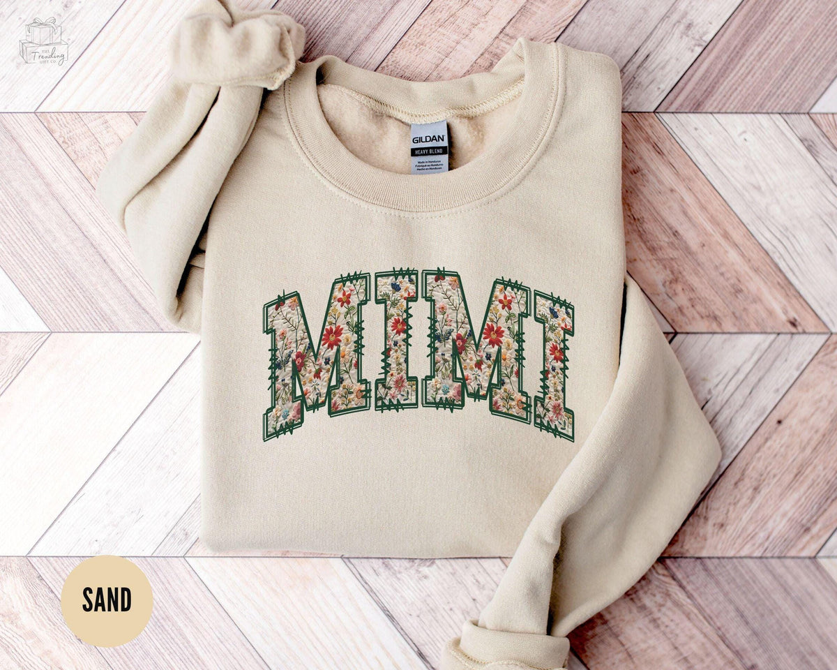 Floral Mimi Sweatshirt Grandma Gift Mimi Gifts Mimi Crewneck Mothers Day Gift For Mimi Best Mimi Shirt Grandma Christmas Mimi Gift Sweatshirt – Aesthetic Look · Perfect For Daily Wear