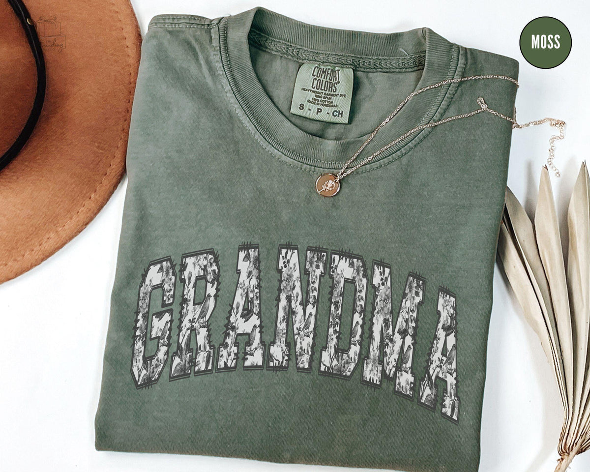 Custom Grandma Tshirt Toile De Jouy Granny Shirt Mothers Day Grandmother Gift Coquette Grandma Tee Floral Grammy Shirt Graphic Tee – Fan Favorite · Trending Graphic Apparel